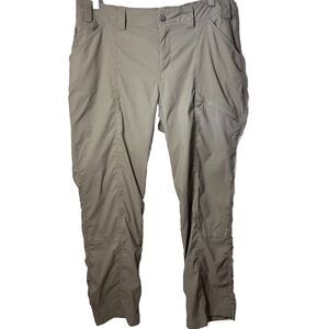 Duluth Trading Pants Womens Dry on the Fly Slim Leg Smoky Tan Upf50 16 x 28.5